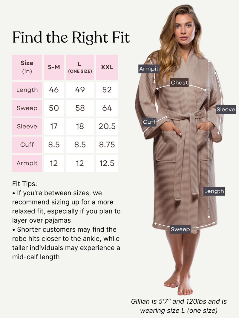 Turquaz Robes For Women Lightweight Unisex Waffle Kimono Bathrobe Mothers day Gifts - Image 5
